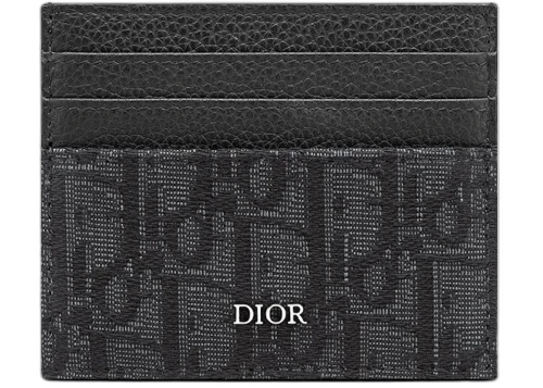 Dior Card Holder (6 Card Slot) Oblique Jacquard Black