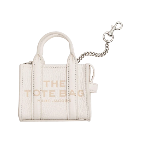Marc Jacobs The Nano Tote Charm Bag Cotton/Sil