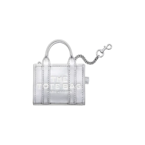 Marc Jacobs Nano Tote Charm Bag Silver