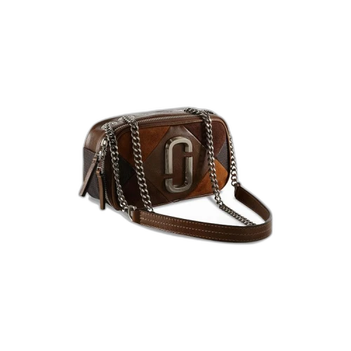 Marc Jacobs The Softshot Suede Patchwork Bag Brown Multi
