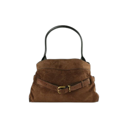 Marc Jacobs The Satchel Suede Dakota Bag Dark Brown