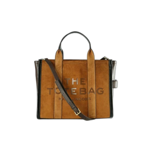 Marc Jacobs The Medium Suede Leather Blocked Tote Bag Copper