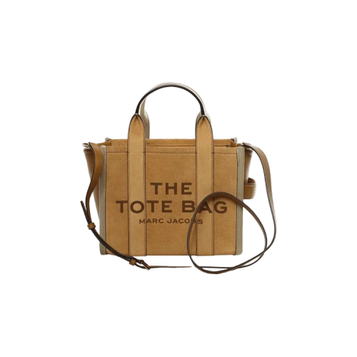 Marc Jacobs Suede Leather Blocked Small Tote Bag Sahara