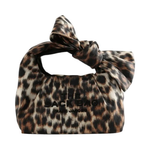 Marc Jacobs The Leopard Nylon Bow Sack Mini Bag 'Brown'