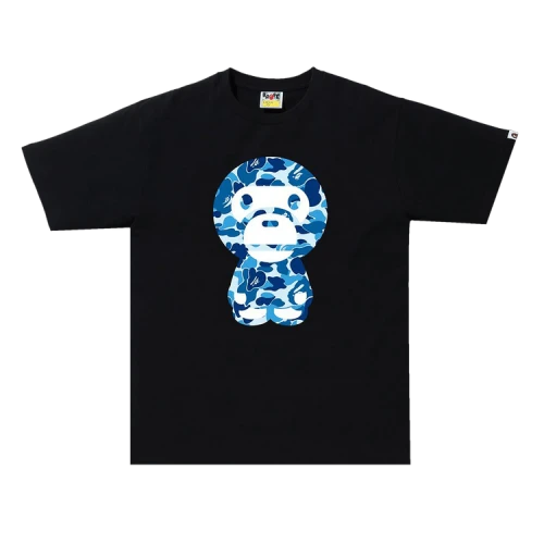BAPE ABC Camo Big Baby Milo Tee 'Black/Blue'