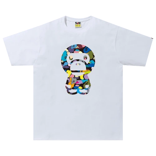BAPE Multi Camo Big Baby Milo Tee 'White'