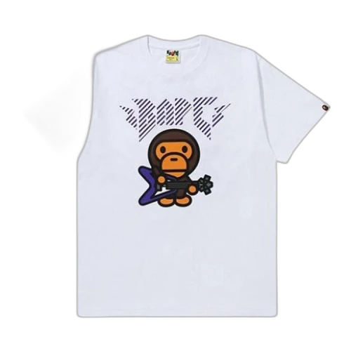 BAPE Baby Milo Rock Guitar Tee 'White'