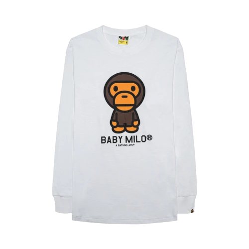 BAPE Baby Milo Long-Sleeve Tee 'White'