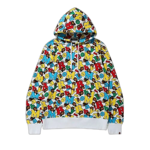 BAPE Baby Milo Alphabet Pullover Hoodie 'Multicolor'