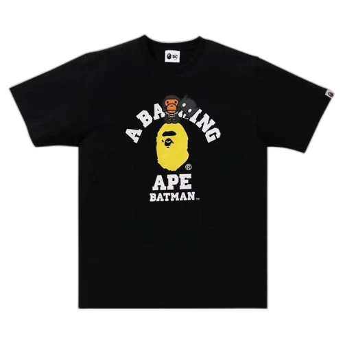 BAPE x DC Baby Milo Batman College Tee 'Black'