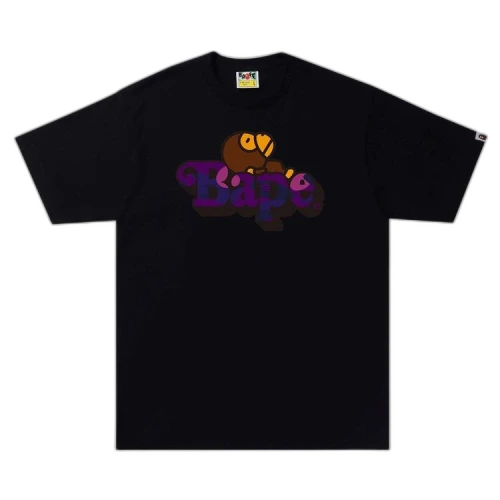 BAPE Color Camo Milo On Bape Tee 'Black/Purple'