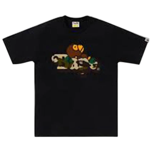 BAPE ABC Camo Milo On Bape Tee 'Black'