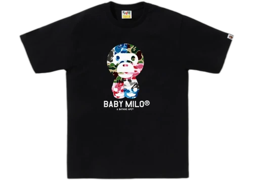 BAPE ABC Camo Crazy Baby Milo Tee Black