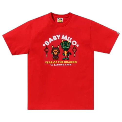 BAPE Year Of The Dragon Baby Milo Tee 'Red'