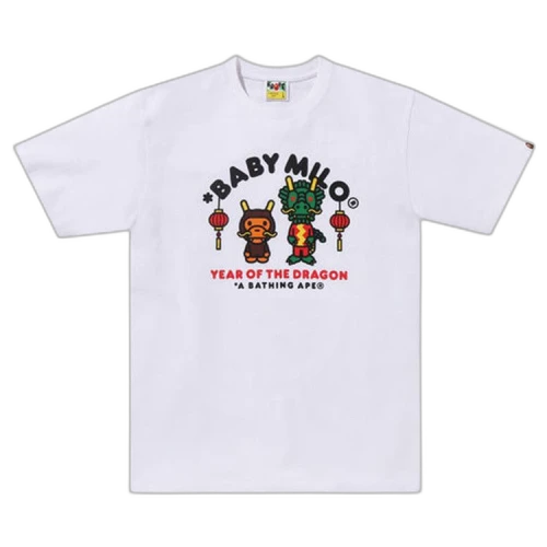 BAPE Year Of The Dragon Baby Milo Tee 'White'