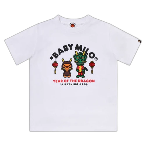 BAPE Kids Year Of The Dragon Baby Milo Tee 'White'