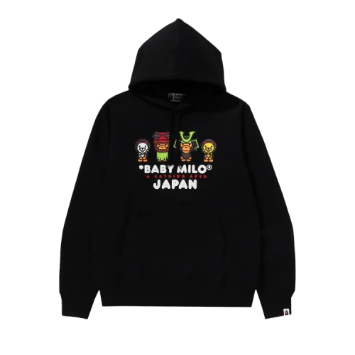 BAPE Baby Milo Japan Pullover Hoodie 'Black'