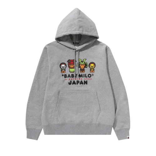 BAPE Baby Milo Japan Pullover Hoodie 'Grey'