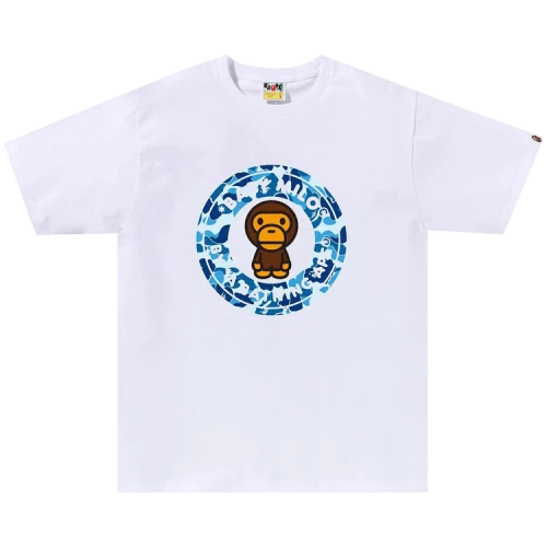 BAPE ABC Camo Milo Busy Works Tee 'White/Blue'