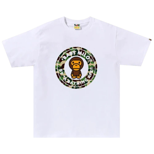 BAPE ABC Camo Milo Busy Works Tee 'White/Green'