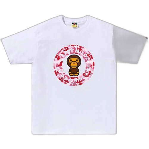 BAPE ABC Camo Milo Busy Works Tee 'White/Pink'