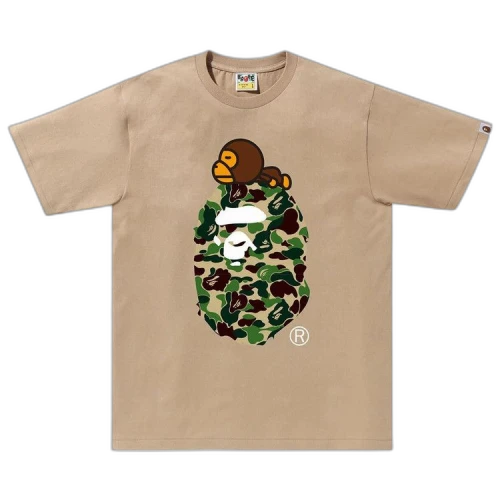 BAPE ABC Camo Milo On Big Ape Tee 'Beige/Green'