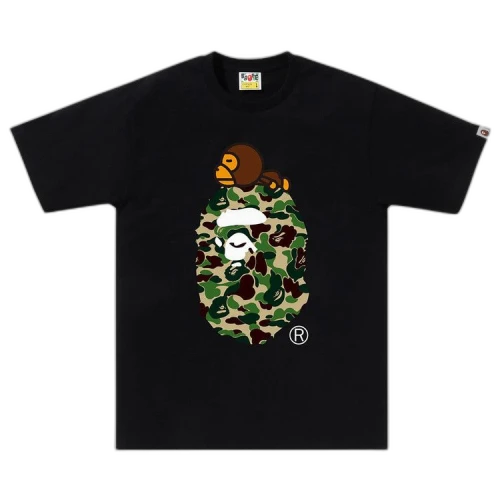 BAPE ABC Camo Milo On Big Ape Tee 'Black/Green'