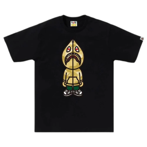 BAPE Color Camo Classic Milo Shark Tee 'Black/Yellow'