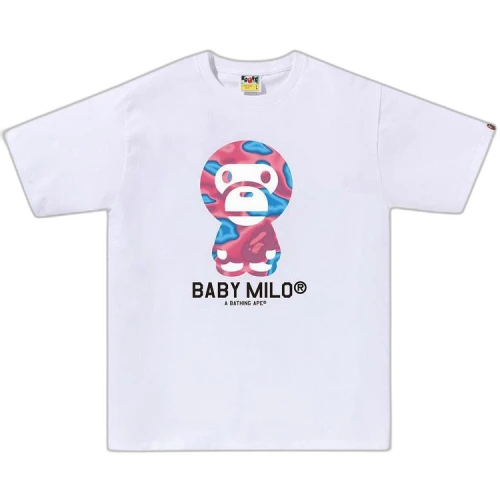 BAPE Liquid Camo Baby Milo Tee 'White/Pink'