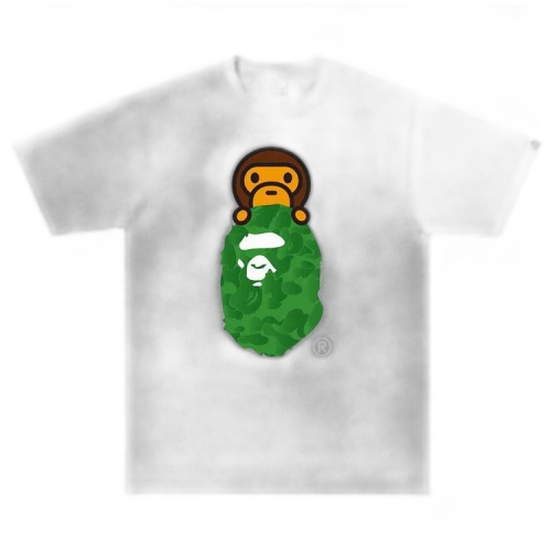 BAPE Ink Camo Milo On Ape Head Tee 'Grey'