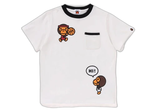 BAPE Kids' Baby Milo Basketball Tee White