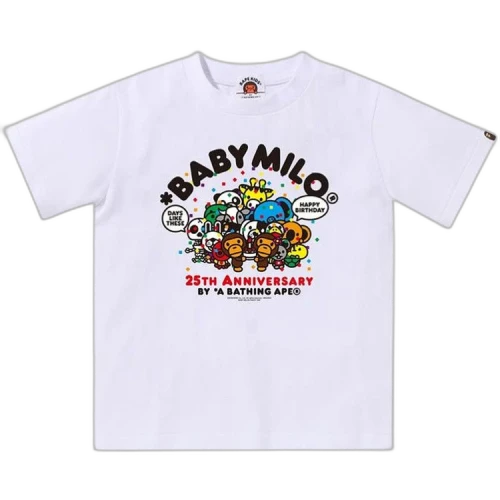 BAPE Kids Baby Milo 25th Anniversary Tee #1 'White'