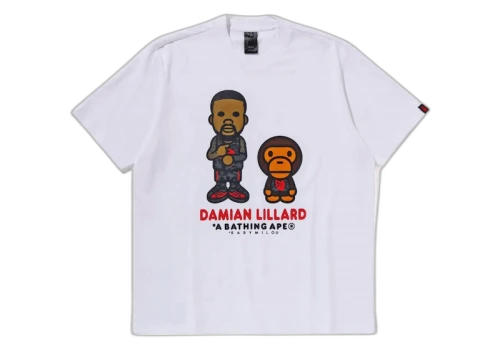 BAPE x adidas Dame Baby Milo Tee White