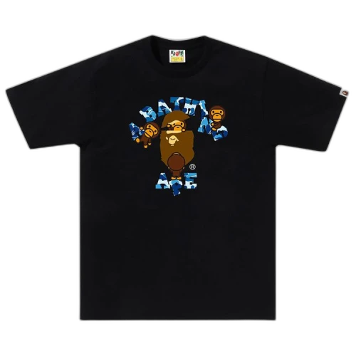 BAPE ABC Camo College Milo Tee 'Black/Blue'
