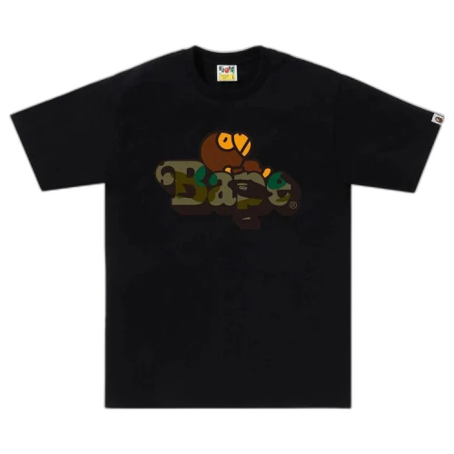 BAPE 1st Camo Milo On BAPE Tee 'Black/Green'