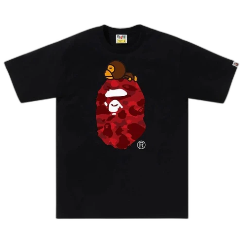 BAPE Color Camo Milo On Big Ape Tee 'Black/Red'