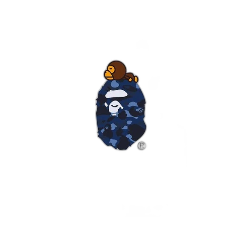 BAPE Color Camo Milo On Big Ape Tee 'White/Navy'