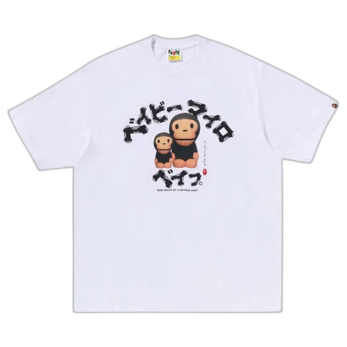 BAPE Baby Milo College Relaxed Fit Tee 'White'
