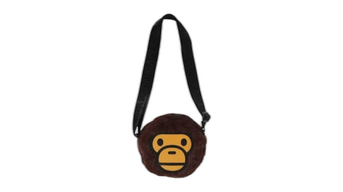 BAPE Baby Milo Boa Shoulder Bag Brown