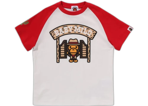 BAPE Kids Baby Milo Western Tee Red