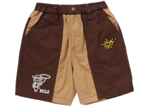 BAPE Kids Baby Milo Western Shorts Brown