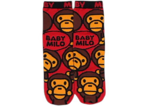 BAPE Kids Baby Milo Socks Red