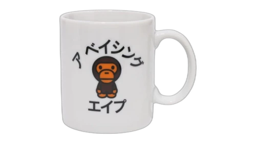 BAPE Baby Milo Katakana Mug White/Brown