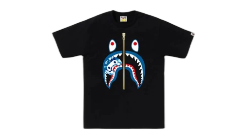 BAPE ABC Camo Milo Shark Tee (SS26) Black/Blue