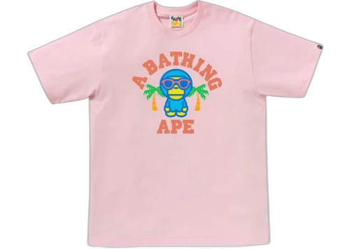 BAPE Colors Milo College Summer Tee (SS25) Pink