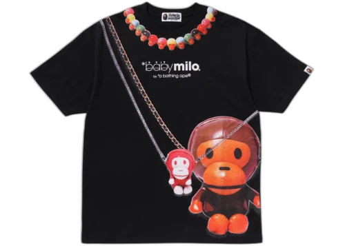 BAPE Women's Baby Milo Fake Print Oversized Tee Black