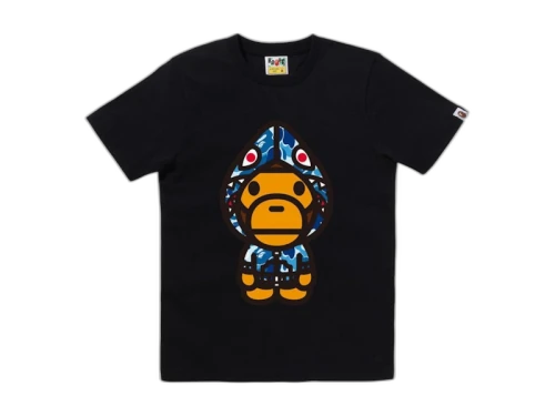BAPE Women's ABC Camo Shark Hoodie Milo Tee Black/Blue