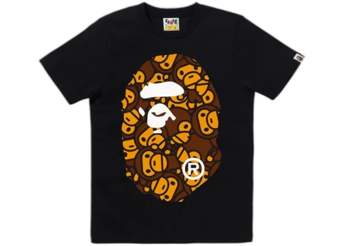 BAPE Women's All Baby Milo Big Ape Head Tee Black