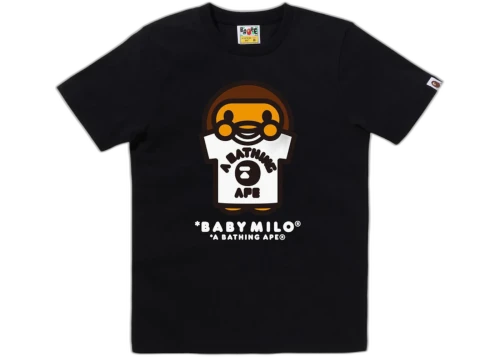 BAPE Women's Baby Milo College Tee Black
