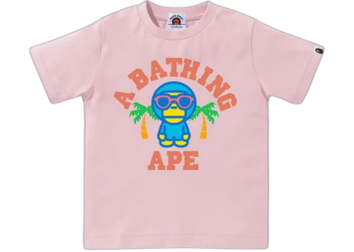 BAPE Colors Milo College Summer Tee Pink